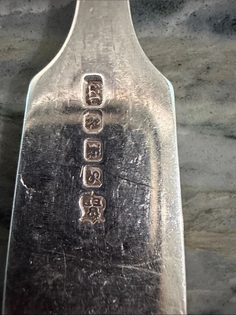 Vintage Monogrammed Silver Dinner Forks - Set of 8